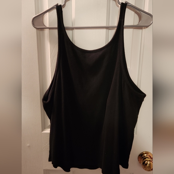 J.Crew vintage rib shelf bra tank top 3 XL Black. - Picture 2 of 8